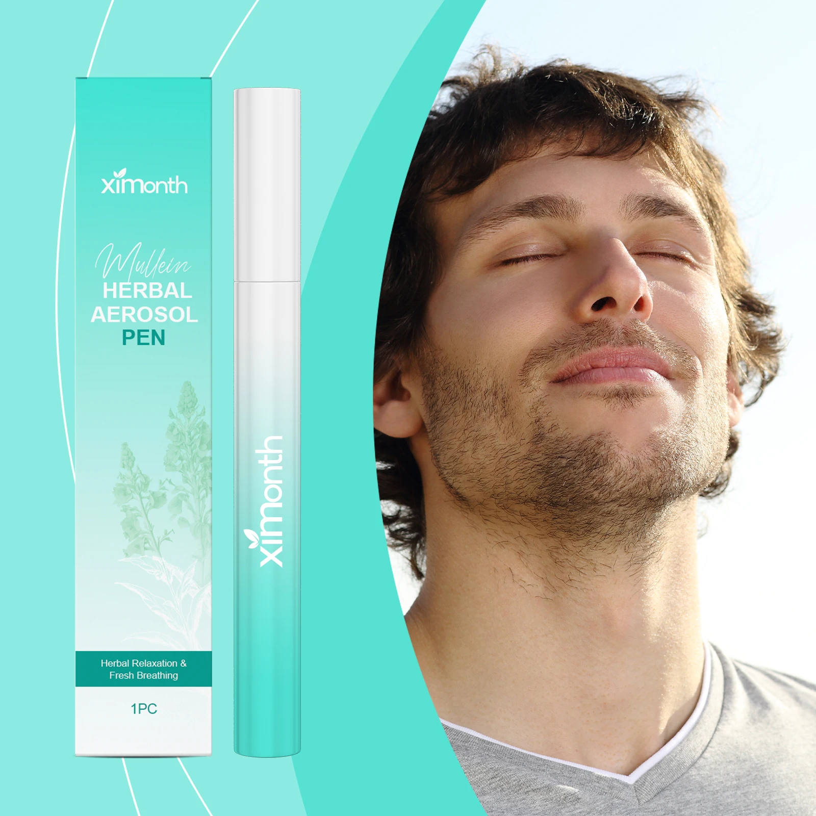 Natural Herbal Breathing Stick Aromatherapy Fresh Breath Support Wellness Care Travel Essential Plant Based Respiratory Refresh
