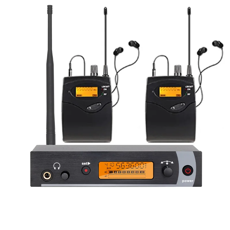 Wireless in-ear monitoring system EM300 UHF mono single channel frequency can be selected by singers, stage performers and DJs