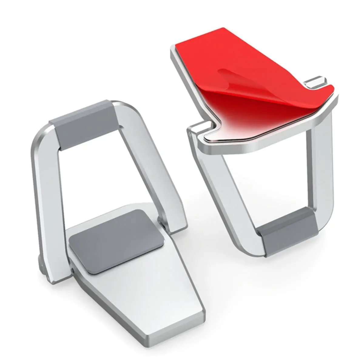Ergonomic Slim Aluminum Laptop Side Phone Holder Foldable Expansion Clip Mount for Dual Display