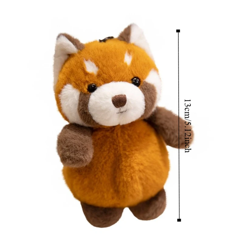 Cute Lovely Design Dolls Pendant Raccoon Dog Pig Keychain Cartoon Cats Zoo Animals Keyring Decorative Item