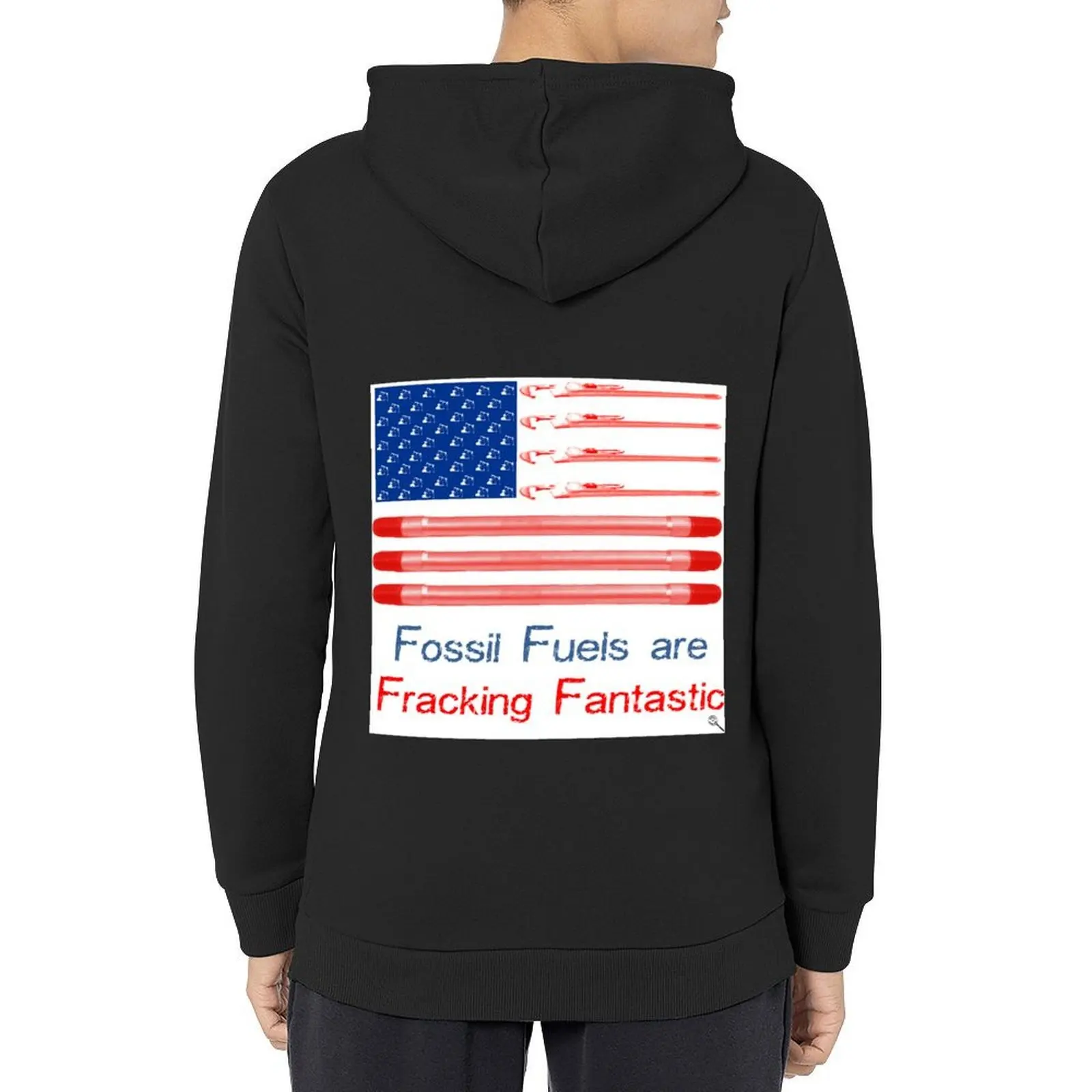 

Oil and Gas US flag - Fossil Fuels are Fracking Fantastic Hoodie clothes for men korean clothes autumn oversized hoodie