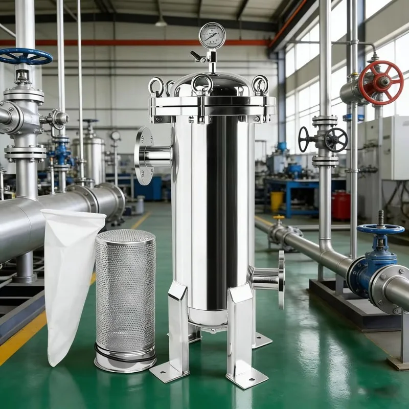 New Food Grade 5 Micron Filter Sterile Mesh Filter 20 Inch Industrial Water Sanitary Grade 304 Stainless Steel Bag Filter