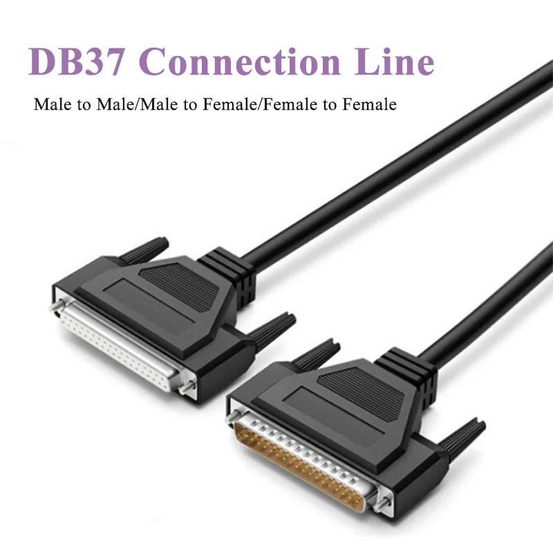 

DB37 Male to Female Extension Cable 2 Row 37 Pin Data Cord db37 High-speed Shielded Connection Wire Line for Computer Scanner