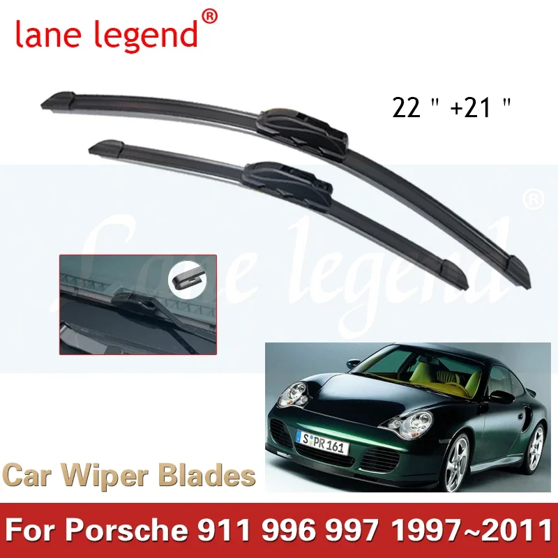 Car Wiper Blade for Porsche 911 996 997 1997~2011 Front Windshield Wipers Car Accessories U H Hook Arms 2004 2005 2006 2009 2010