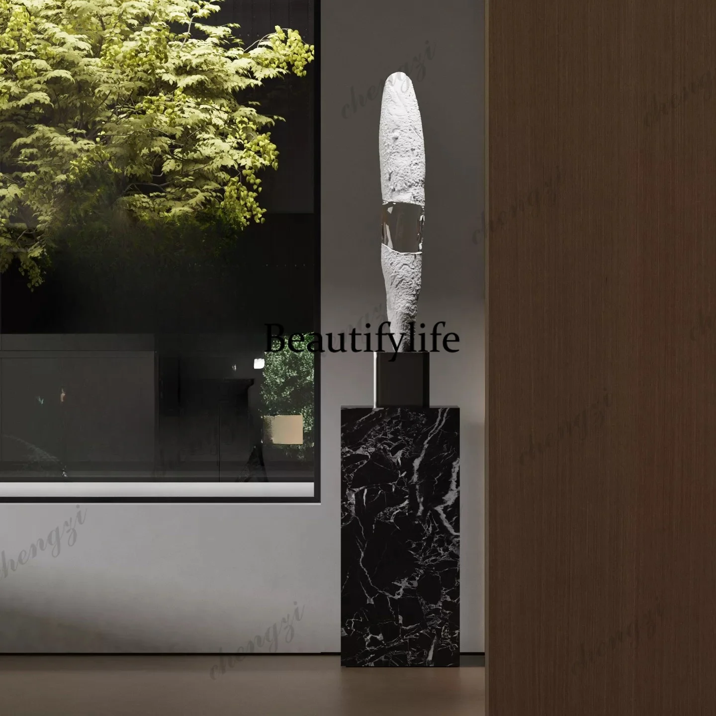 Italian light luxury art sense transparent sculpture hotel sales office soft decoration ornament