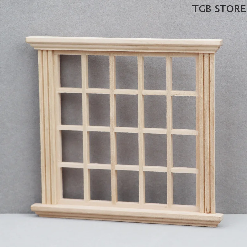 Vierkant raamkozijn 20-ruit ramen Model poppenhuis 1:12 poppenhuis mini-meubelaccessoires