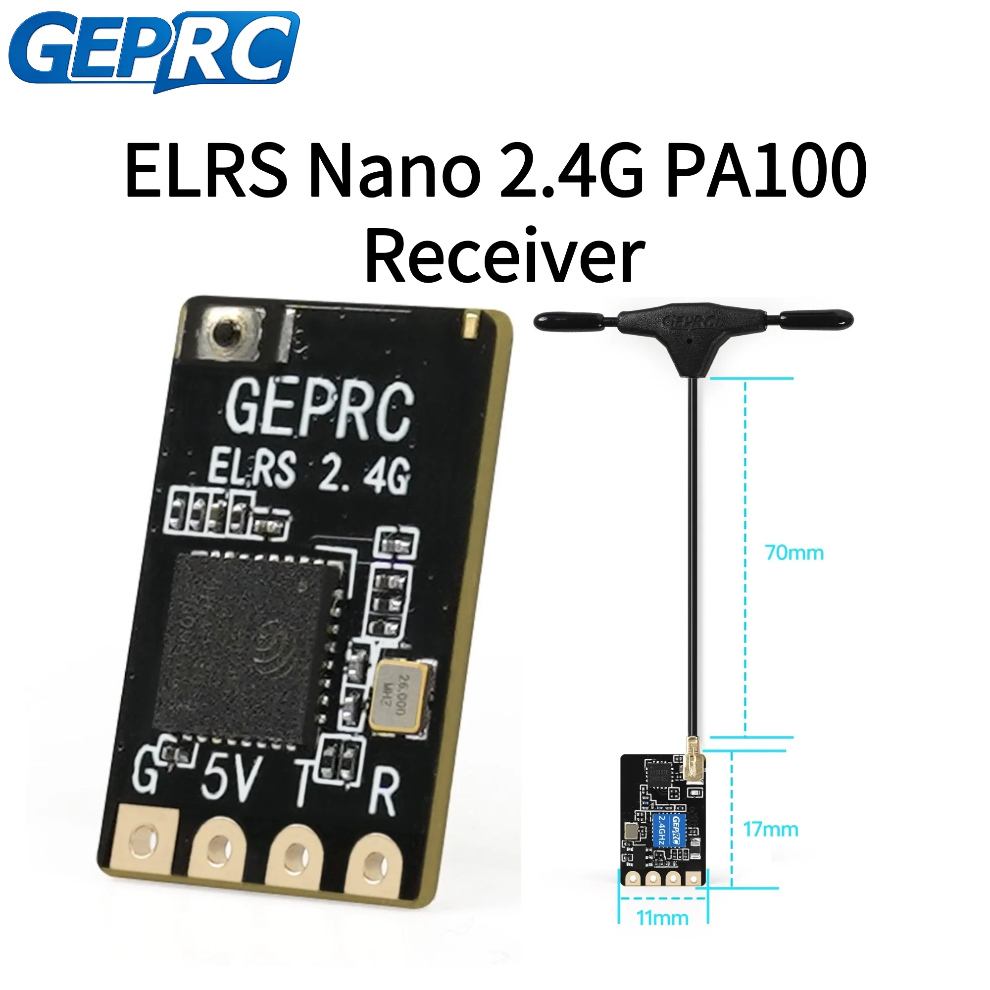 Drone Racing Receiver - GEPRC ELRS Nano 2.4G PA100 Receiver