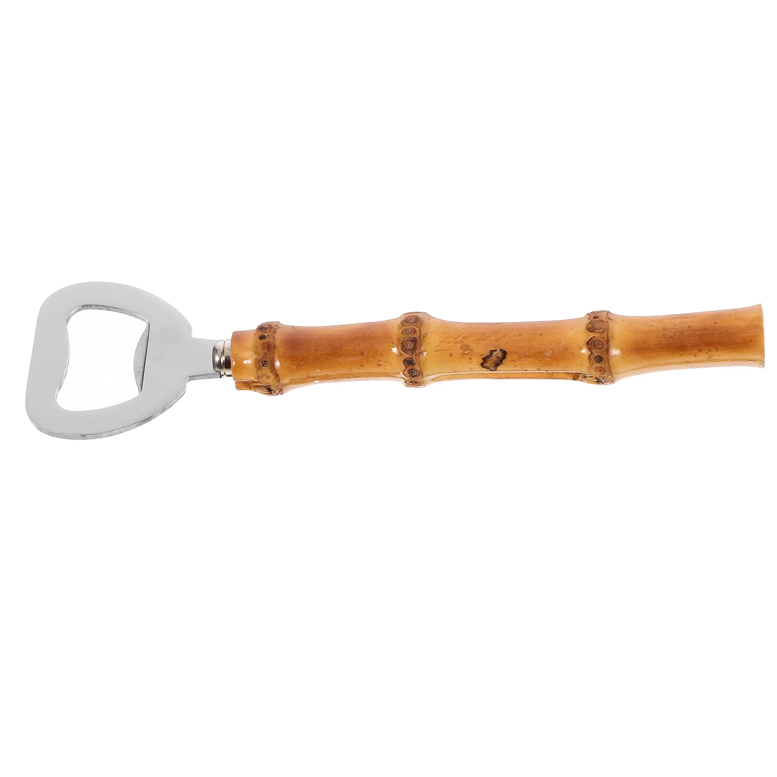

Bottle Opener Stainless Steel Bamboo Handle Compact Portable Can Accessories Wear Resistant Lid Opener Beer Soda Tool Kitchen