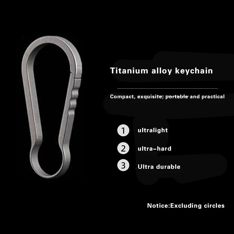 Mini Titanium Alloy Carabiner Keyring Outdoor Camping Hiking Backpack Hook Keyring Horseshoe Hook Keyring Daily Portable Tool