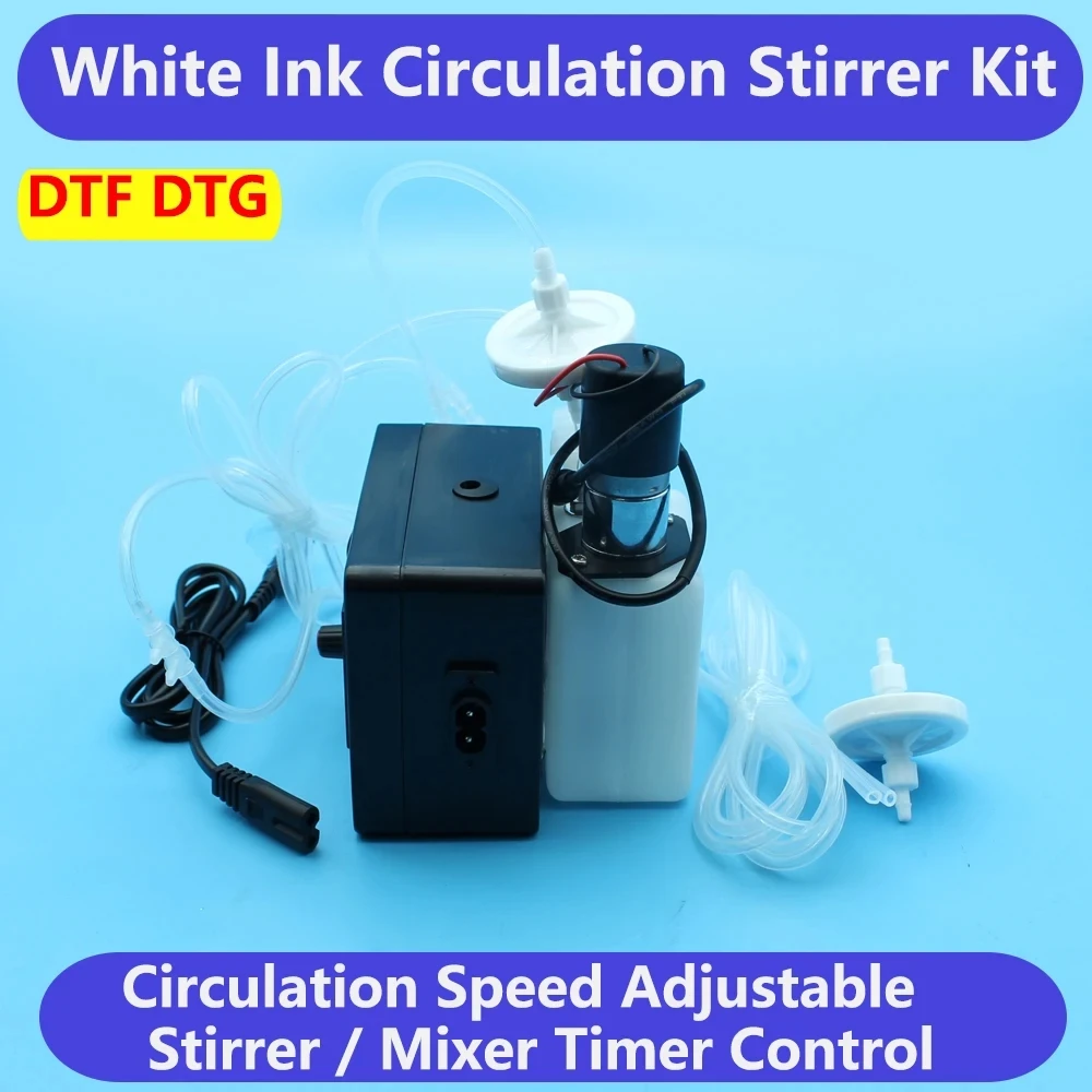 Imagem -06 - Kit de Sistema de Circulação de Tanque de Tinta Branca com Temporizador e Temporizador Epson L1800 Et8550 L18050 L8050 Xp600 L800 L805 et 8500 Dtf