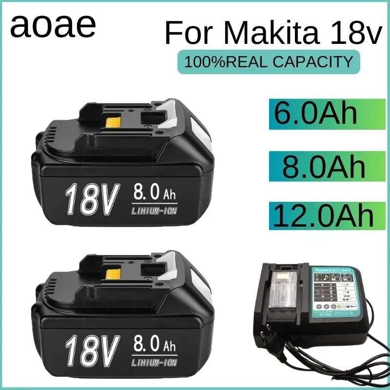 

Аккумуляторная батарея для Makita, литий-ионный аккумулятор 18 в, 12,0 Ач, для оригинальных моделей, LXT, BL1860B, BL1860, BL1850, Makita