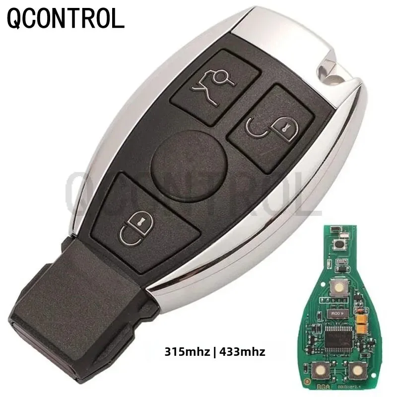 

QCONTROL 3 Buttons Smart Remote Key for Mercedes Benz Year 2000+ Supports Original NEC and BGA 315MHz or 433.92MHz