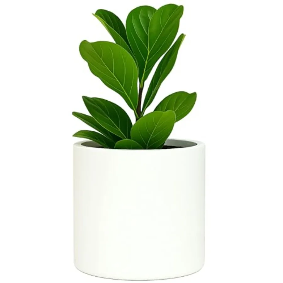 

Plant Pot, Large Plant Pots for door and Outdoor, UV and Frost Resistant Plant Vase with Draage Plug, Fiberstone, Large door Po