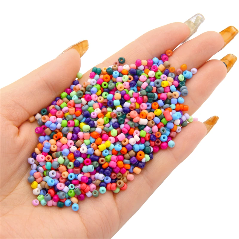 Bulk glass beads Baked paint glass rice beads Charms DIY jewelry creation beads Glass flower beads Jewelry making materials