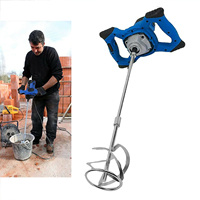 2600W Portable Paddle Mixer 6 Speed, Electric Stirrer Drill Mix Stirring Tool for Mortar Grouts Paint Cement Plaster Plastering