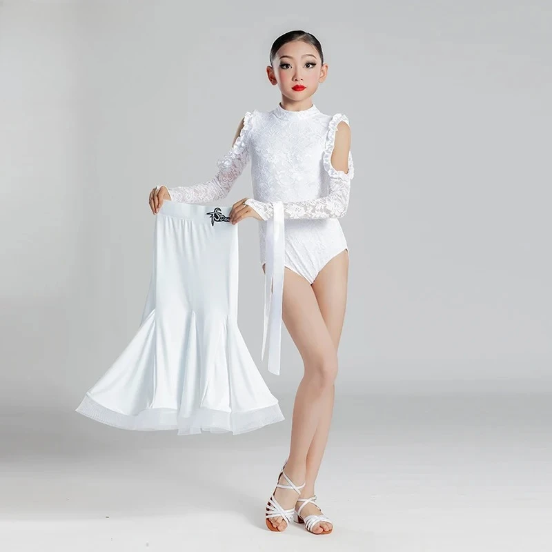 キッズガール新しいモダンダンススカート国家標準子供社交ダンスワルツ社交ダンスロングドレス競技衣装