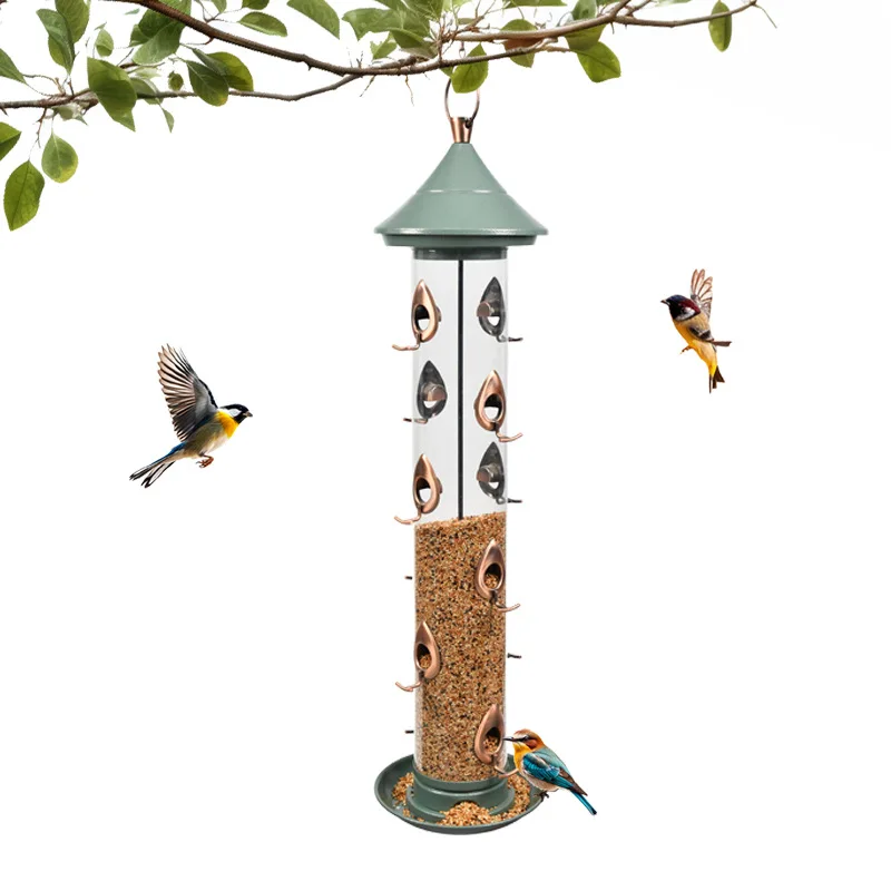 

"Metal Electroplating Bird Feeder" Anti-rust and anti-corrosion, outdoor garden hanging bird electroplating feeder