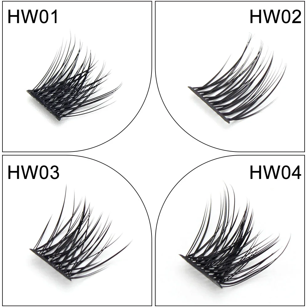 Moonlily 3D Silk Lash Extensions Loose Segmented DIY Cluster False Lashes Super Soft Natural Style Personal Makeup Ciliary