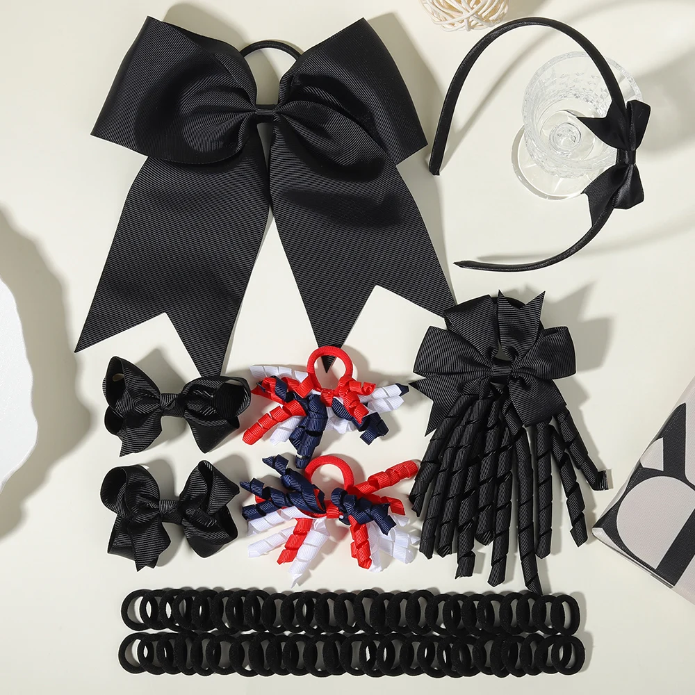 52/57-teiliges Mädchen-Haarschmuck-Set, für Kinder, Babys und Mädchen, Haarspangen, Stirnbänder und Stirnband-Dekorationen – Detail 8