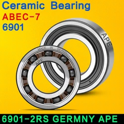 German APE Bearings 6203 -2RS hybrid ceramic bearing 17*40*12mm, 1PCS ABEC-7 6203 RS bicycle bearing, mountain bicycle bearing