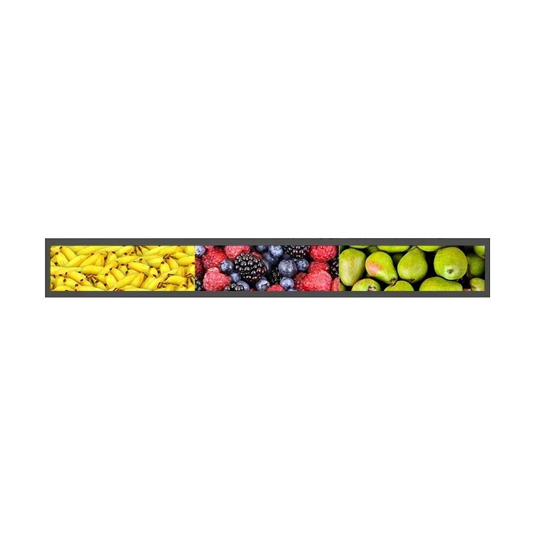 46.6 Inch Android Wifi Control Advert Updating Supermarket Shelf Stretched Bar Ultra Wide Advertising Screen