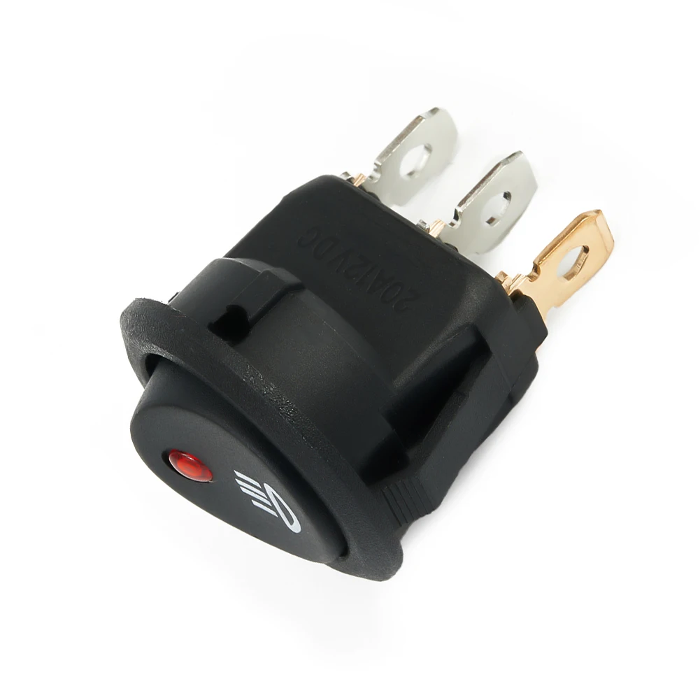 /23mm /On /Off Rocker Switch With Red LED Fog Light Symbol For Car Van Truck 12V 20A Interior Control Panel Accessories