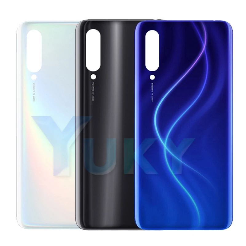 New For Xiaomi Mi 9 Lite CC9 / Mi A3 CC9E Battery Back Cover Rear Door 3D Glass Panel Housing Case Chassis Adhesive Replace