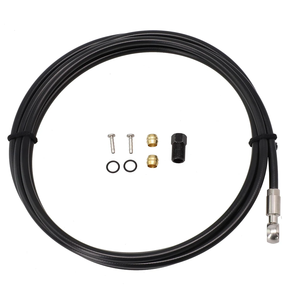 Line Pipe 2m Brake Hose Kit 2x Sealing Rings 60g Accessories Banjo Black Metal+Rubber Replacement 2x Oil Needles