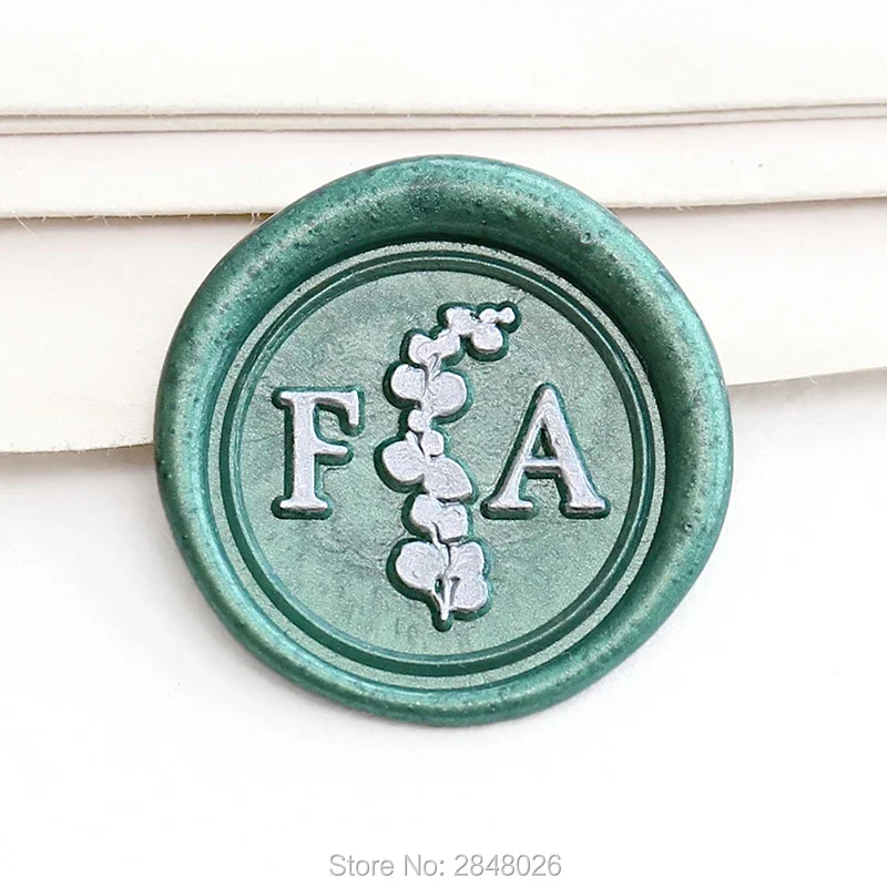 Custom initials Wax Seal Stamp,Plum blossom Seal Stamp Kit,wedding invitation seals,wedding gift,personalized wood wax stamp