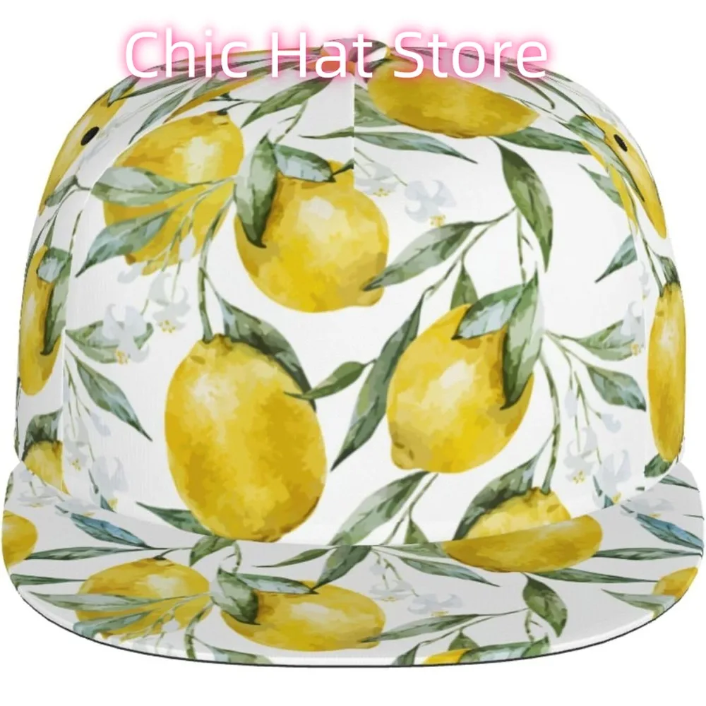 Snapback Hats for Men Women Fashion Japanese Koi Fish Baseball Cap Trucker Hat for Cycling Sports Running Golf Vintage Lemon