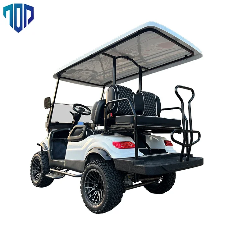 Nieuwe 48V Lithium Batterij Goedkope Prijzen 4-wiel 4 Seat Electric Follow Golfkar