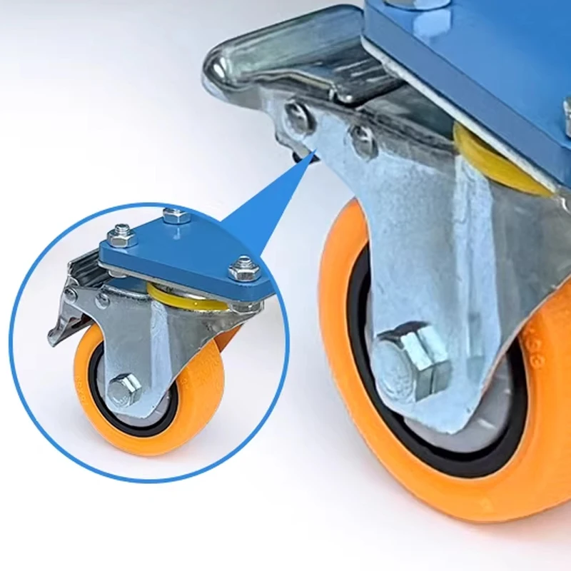 Manual Stone Transport Cart Four-Wheel Flatbed Cart Marble and Glass Door/Window Transport Tool 8CM Clamping Slot