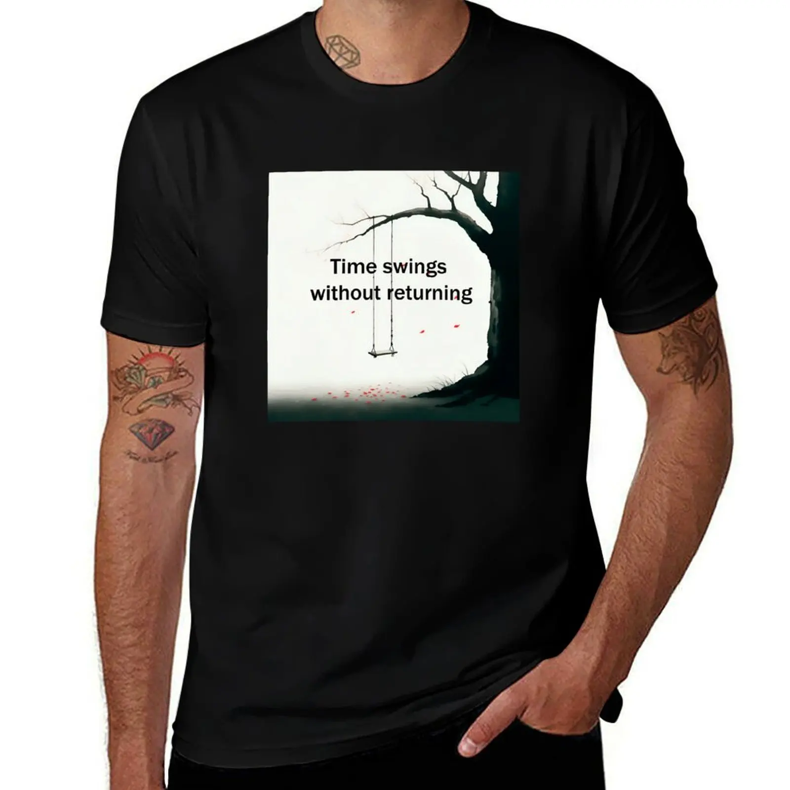 The Wind Remembers – Empty Swing T-Shirt Fashion Graphic Tee for Men T-Shirt