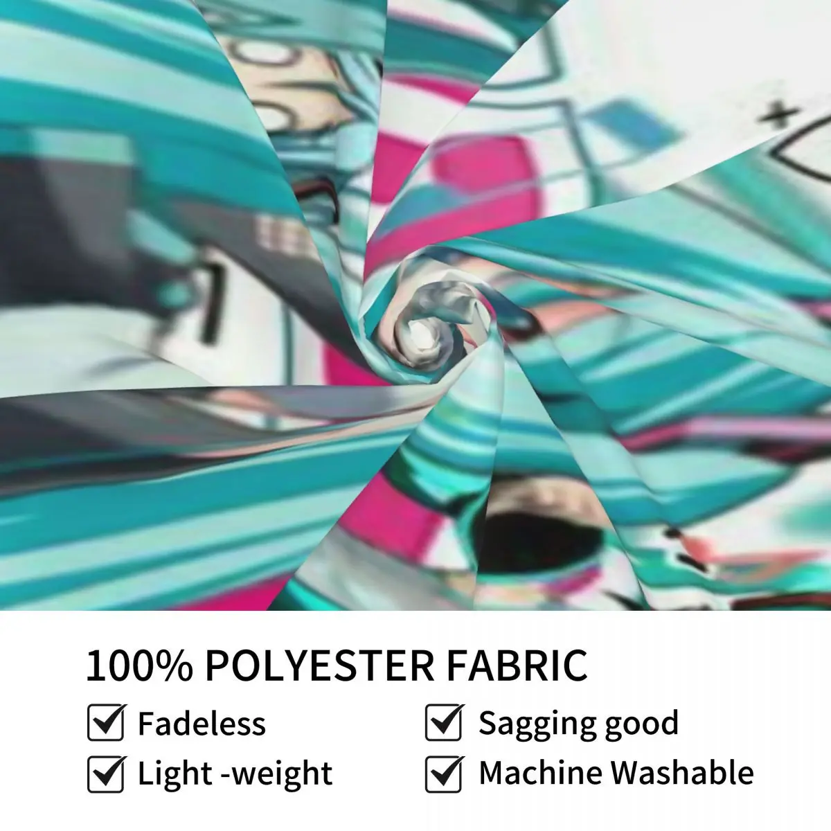 初音ミク タペストリー カラフルな生地 壁掛け ホームデコレーション カーテン レトロな壁掛けタペストリー