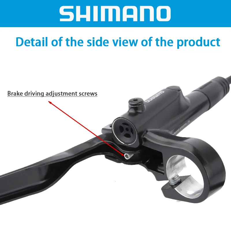 SHIMANO MT200 Öl-Scheibenbremsen-Set für MTB E-Bike, hydraulischer Hebel für vorne und hinten, Bremssattel-Set, 85cm/145cm Kabellänge, inklusive Bremsbeläge – Detail 3