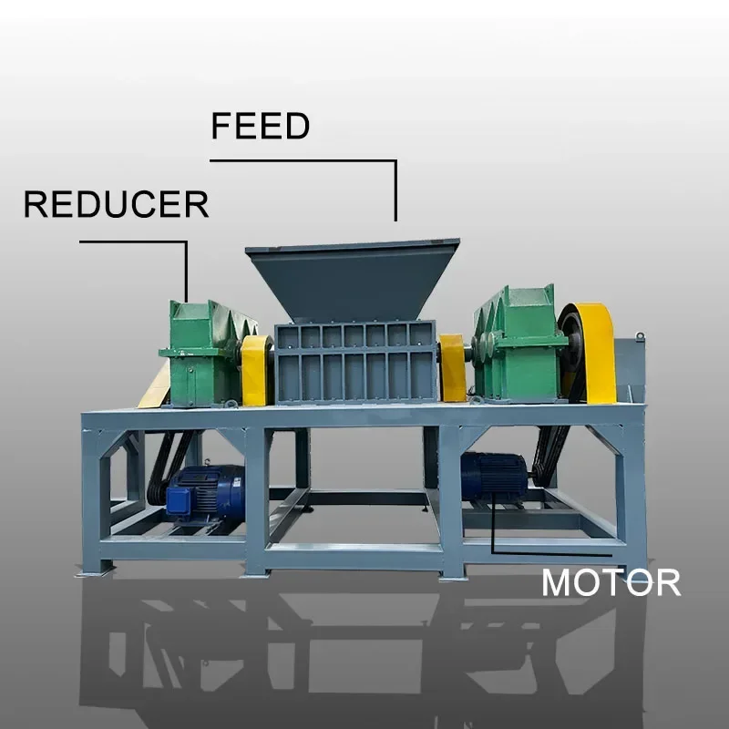 Small size scrap metal steel aluminum price single anddouble shaft shredder machine