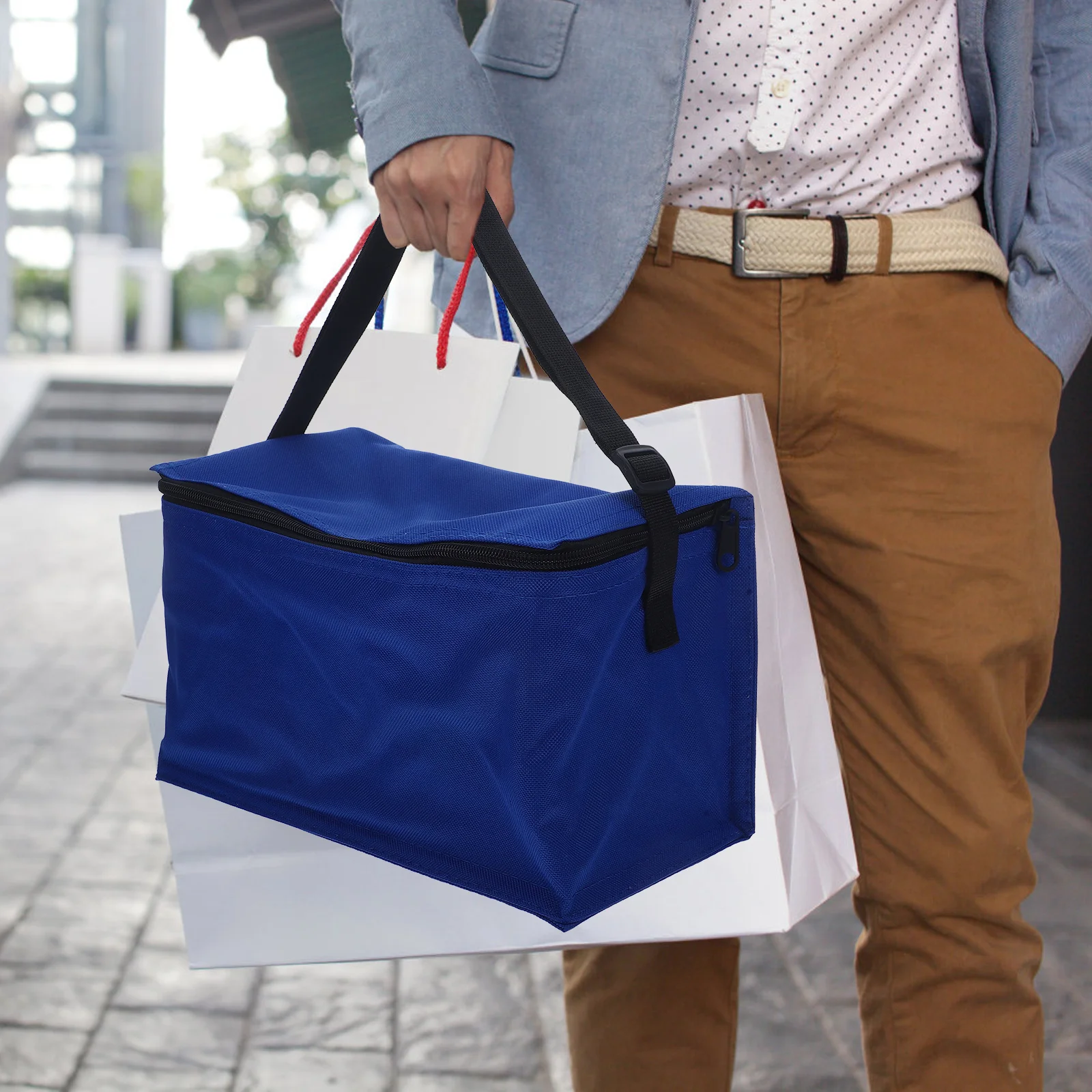 

Portable Insulated Lunch Bag Large Capacity Wear-Resistant Oxford Cloth Thermal Bento Bag Heat Preservation for Outdoor Office