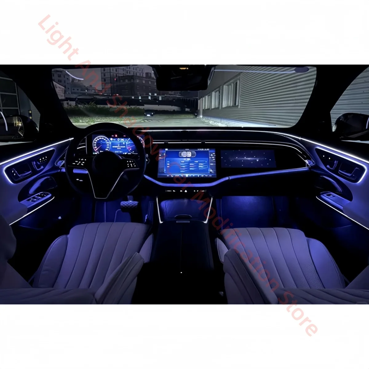 لمرسيدس بنز الفئة E W214 LED مصباح الغلاف الجوي سيارة الإضاءة الداخلية ترقية قطع غيار السيارات مضيئة مصبغة من خلال الضوء الخلفي