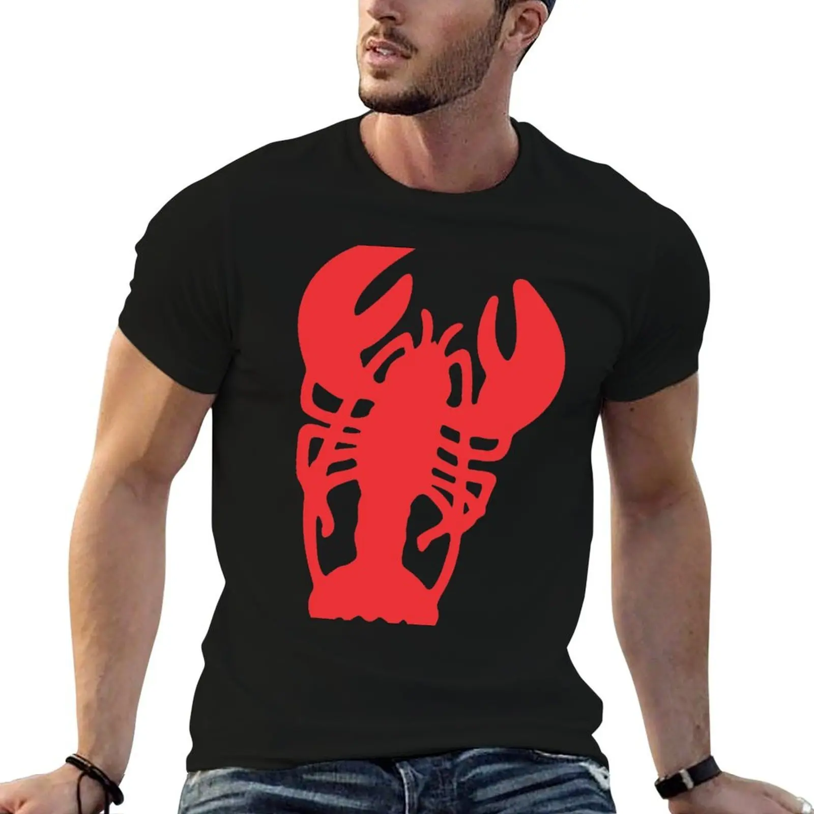 Red Lobster T-Shirt blue archive luxury t-shirt t shirt men 100℅ cotton