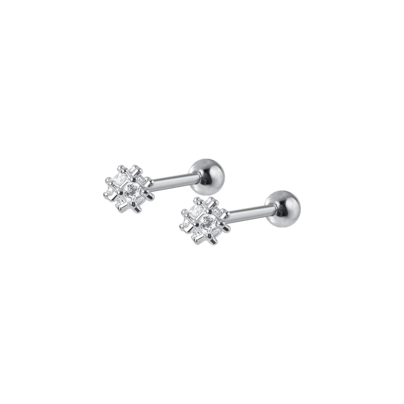 Modian Genuine 925 Sterling Silver Blooming Dandelion Exquisite Stud Earrings for Women Gift Fashion Plant Ear Pin Fine Jewelry