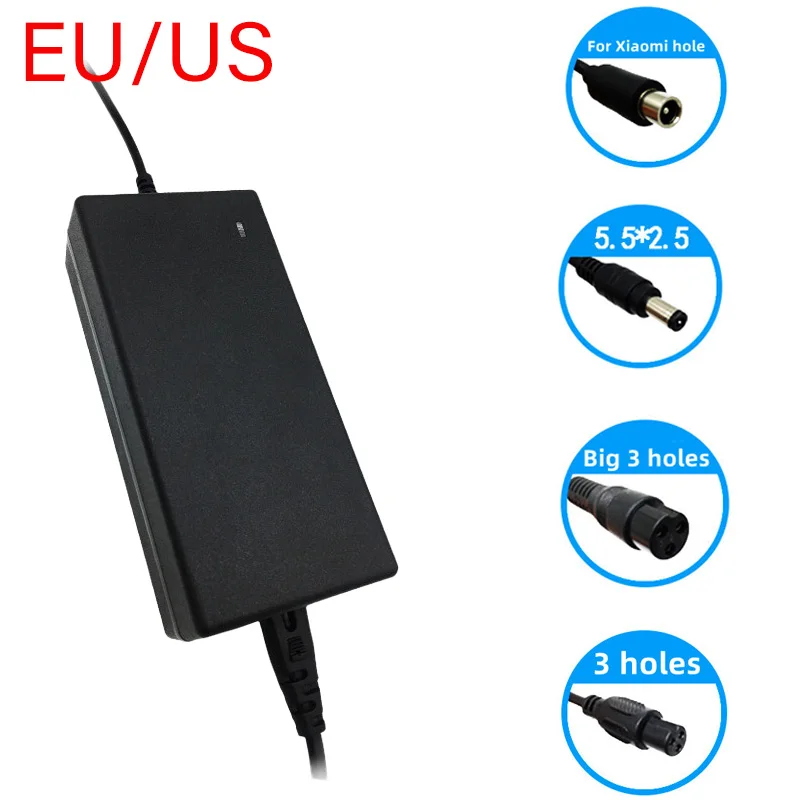 54.6V 2A Charger for 48V 13S Lithium Skateboard Balance Vehicle Battery for 48V Li-ion Battery Charger DC Socket/connector