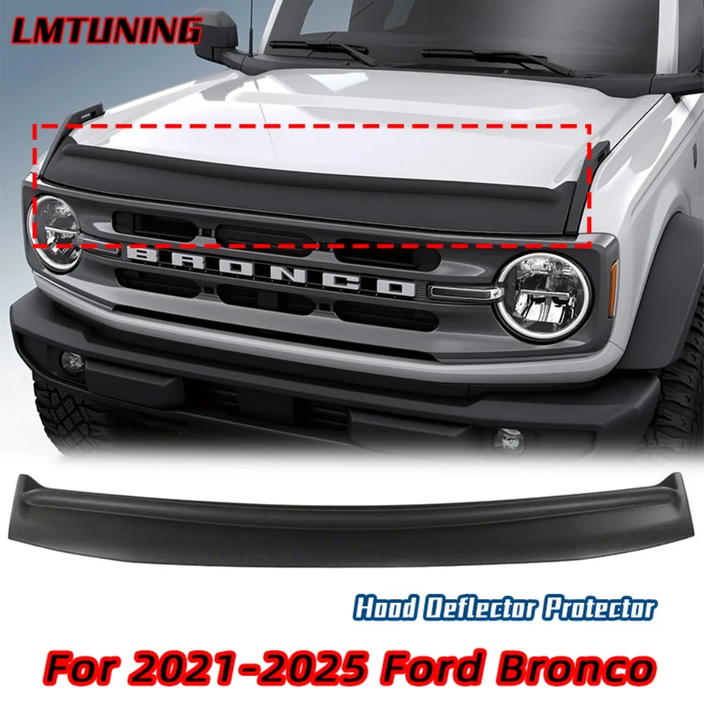 

FOR Bronco 2021-2025 Aeroskin II Black Textured Trail-Armor Hood Deflector Protector Accessories