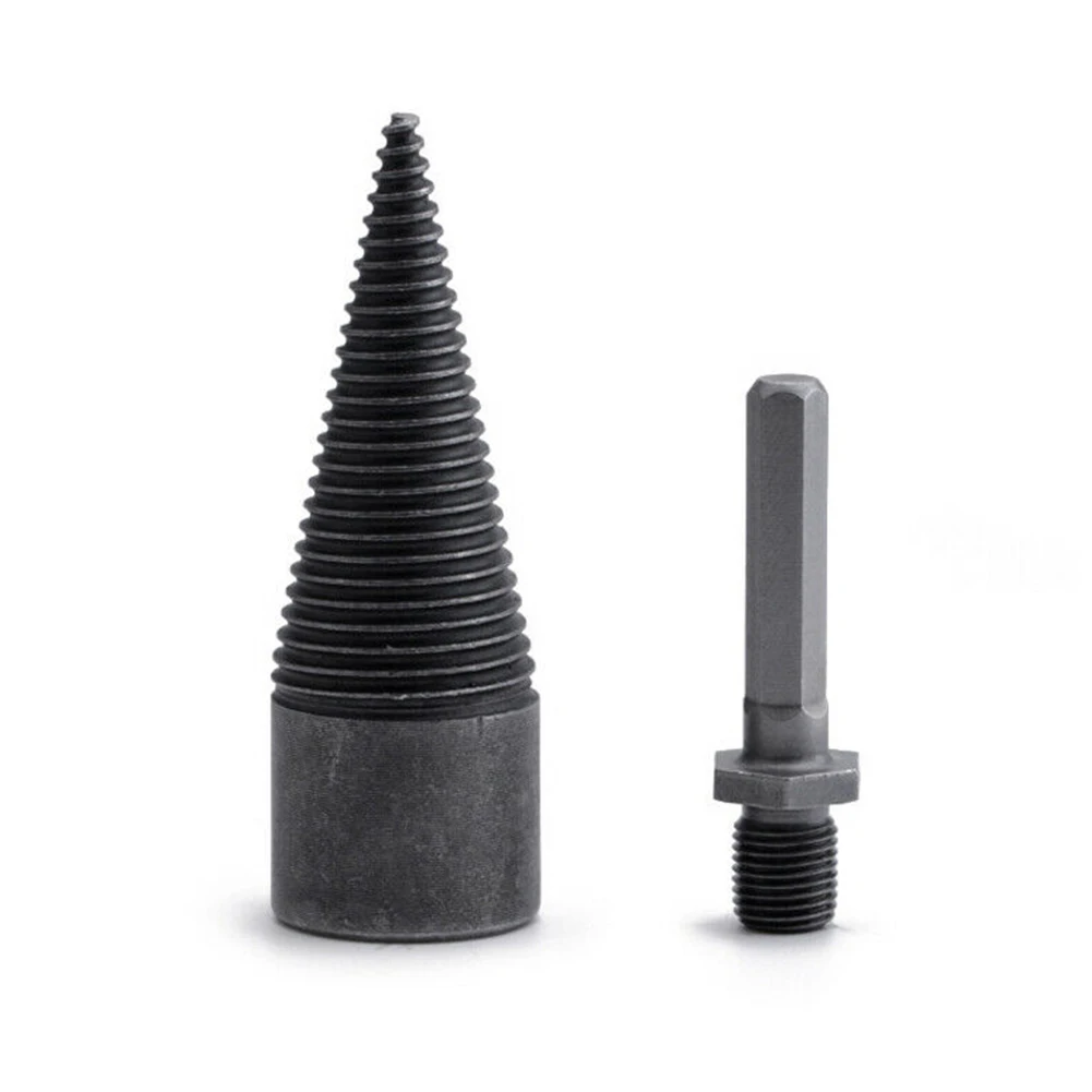 Split Wood Chop Wood Drill Bit Driver Accessories 32mm Drill Bit Cone Log Splitters Firewood Chop Timber Breaking Chopper