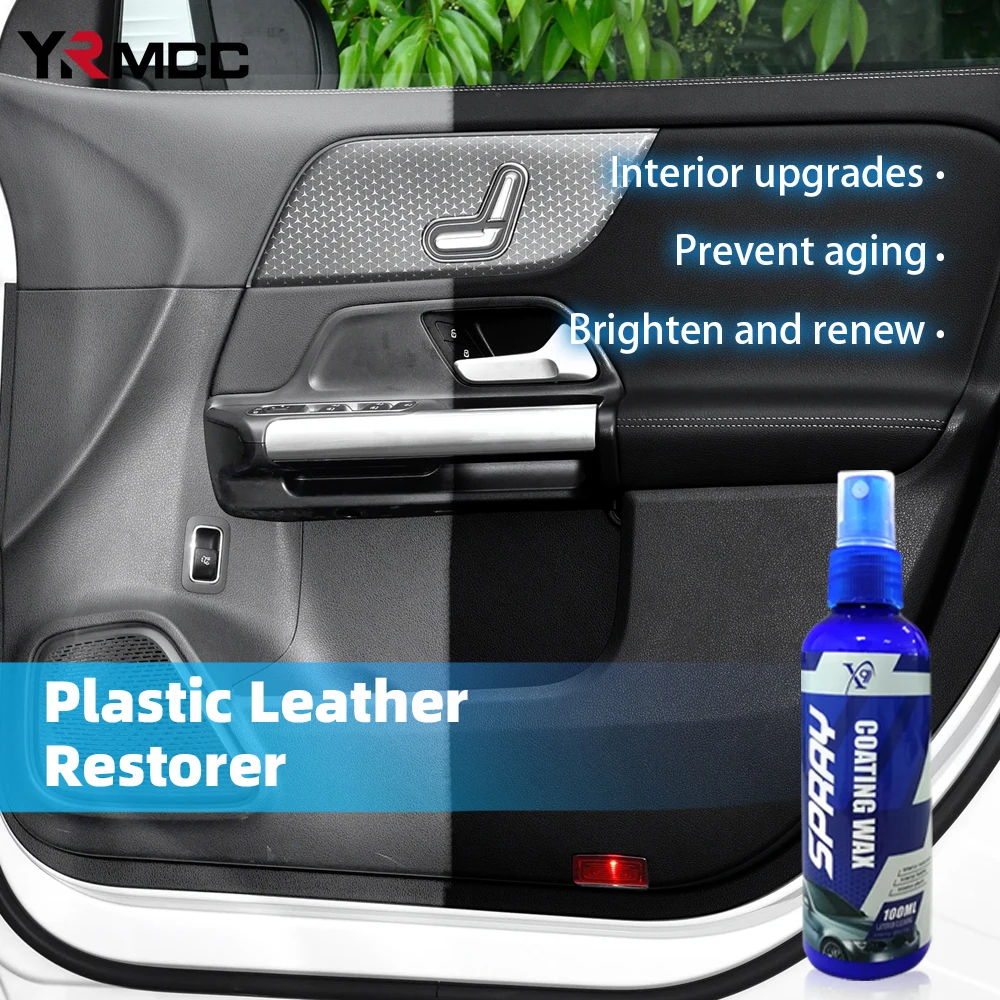100 ml Auto-Kunststoff-Leder-Restaurator, Auto-Innenreiniger für die Auto-Detaillierung, zurück zu schwarz, glänzende Autos-Politur und Reparaturbeschichtung