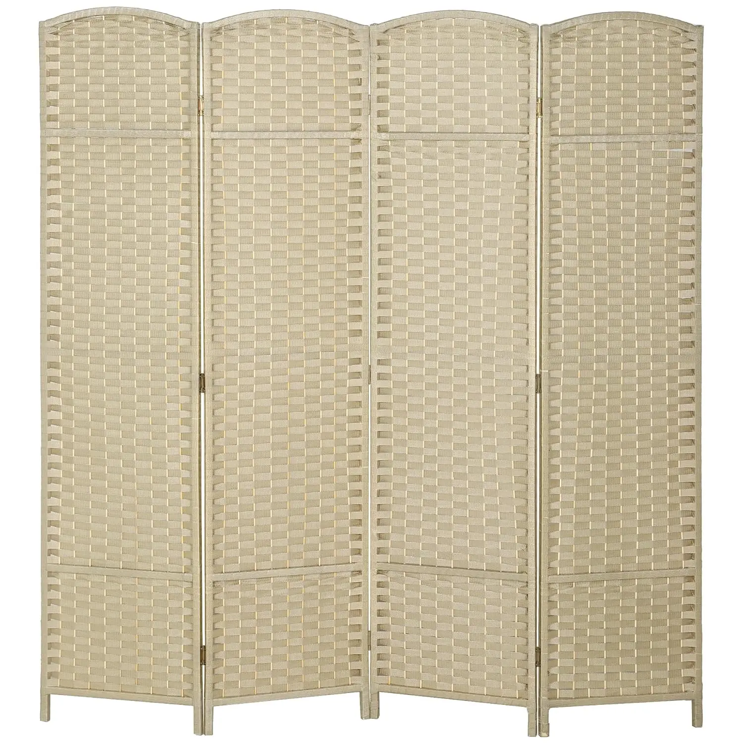 Room Divider 4 Panel Folding Privacy Screen 5.6' Tall Charcoal Gray, Customized