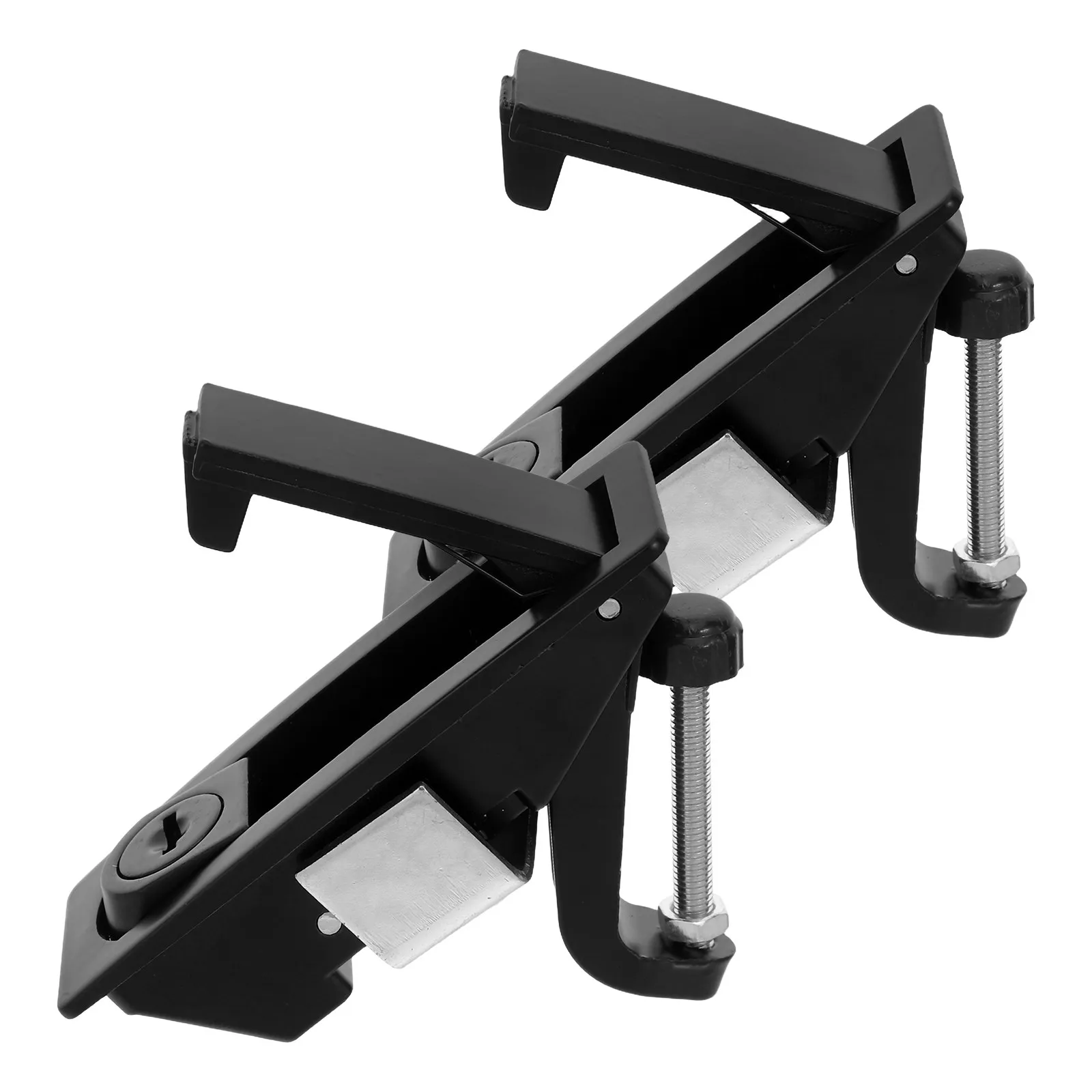 2Sets Secure Cabinet Latch Push Button Lock Flush Mount Paddle Latch Electric Lock for Industrial Electrical Enclosure Panel