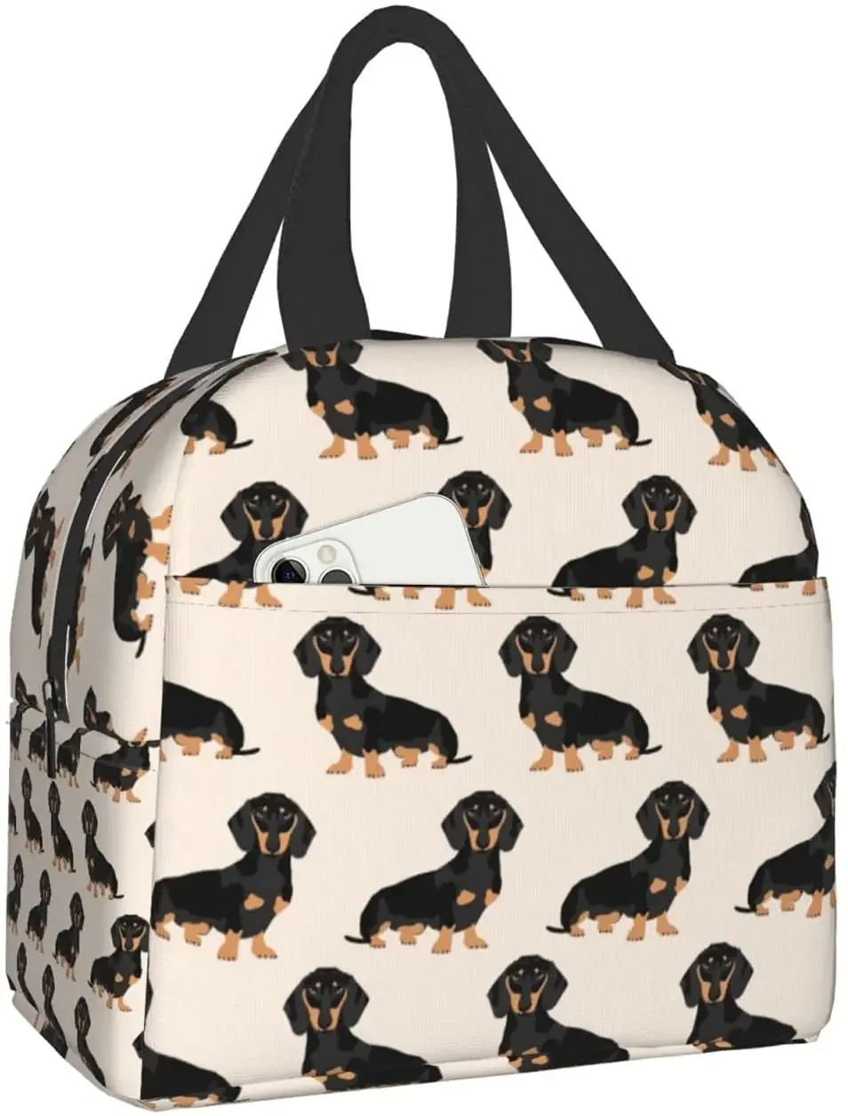 Dachshund Dogs Insulated Lunch Bag Women Cooler Tote Box Leakproof Reusable Lunch Bags for Office Work School Picnic Portable