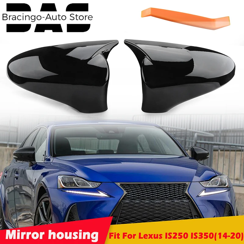 Bracingo Fit For Lexus GS/ES/RC/RCF/GSF/CT/LS 2013 - 2018 1Pair Rearview Mirror Cover Wing Side Mirror Caps LHD Car Accessories