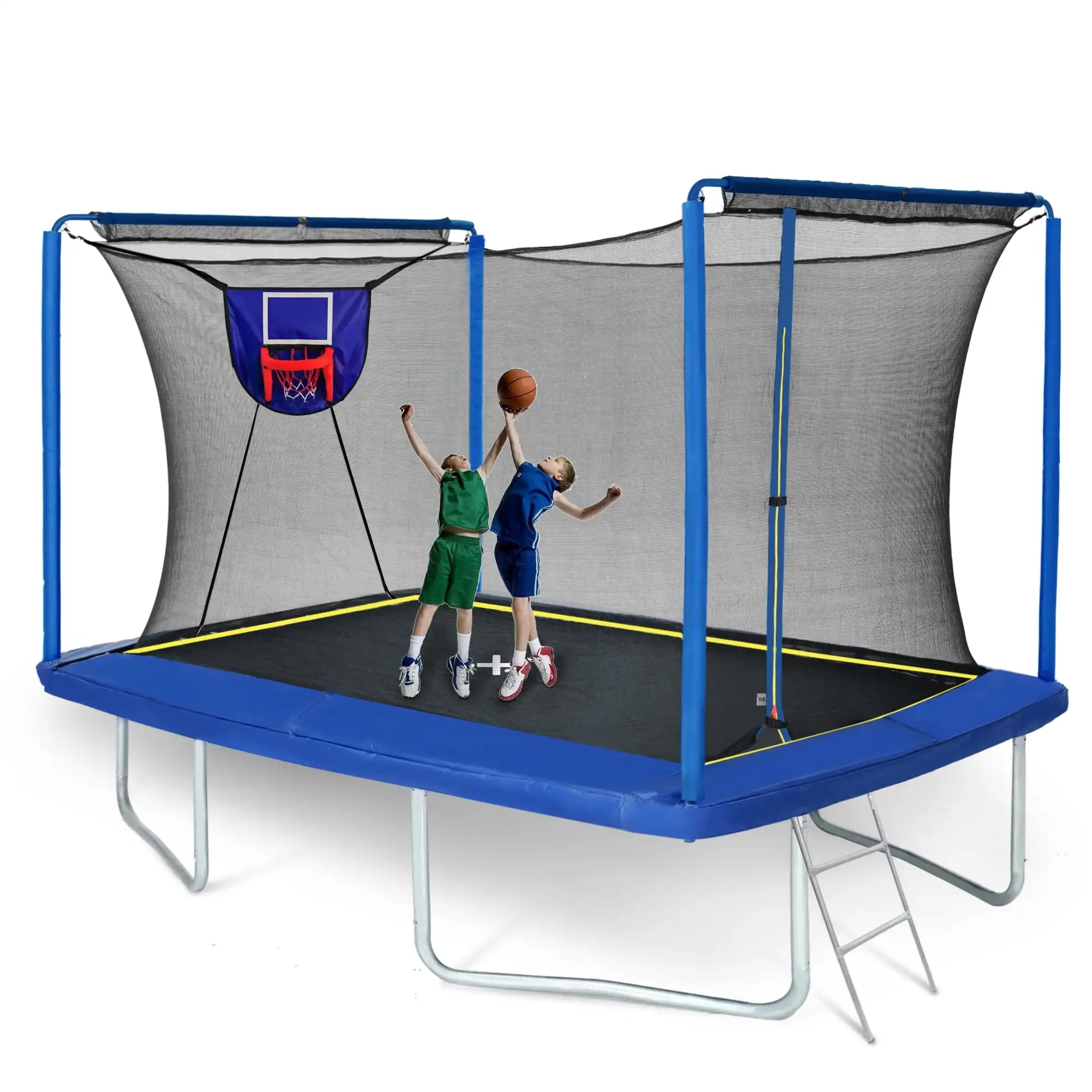 

8x12ft Rectangle Trampoline, Outdoor Rectangle Trampolines for Backyard, Large Gymnastics Trampolines with Enclosure Net