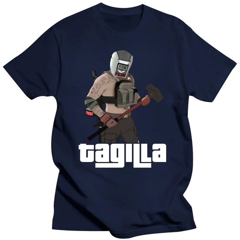 Tagilla GTA Style Men T Shirt Escape from Tarkov FPS RPG MMO Game Leisure Tee Shirt Short Sleeve O Neck T-Shirt Pure Cotton Gift